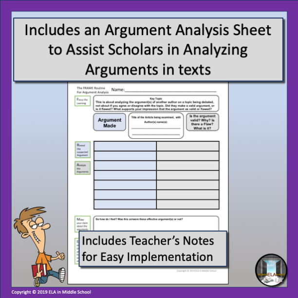 Writing with FRAMEs: The Argument Analysis